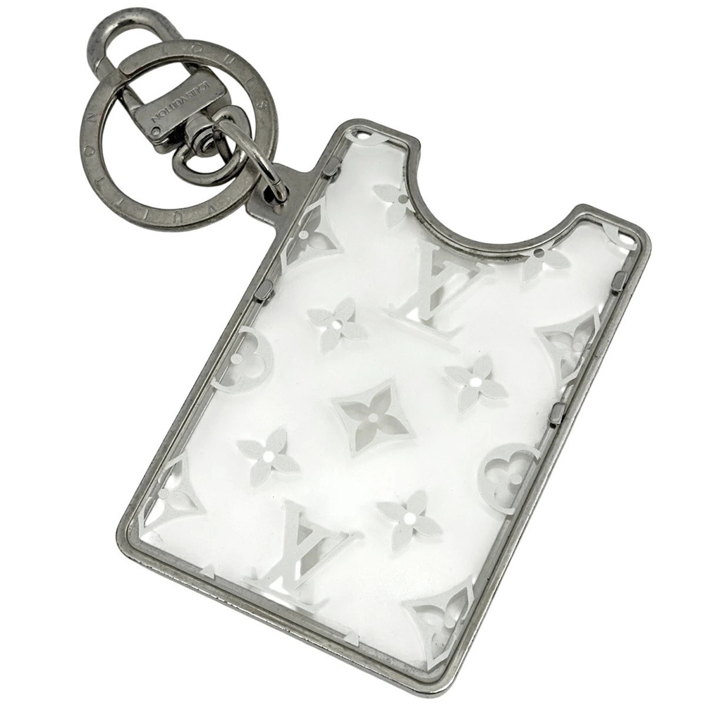 Louis Vuitton Portefeuille LV Keychain Charm Card Case Wallet Clear White